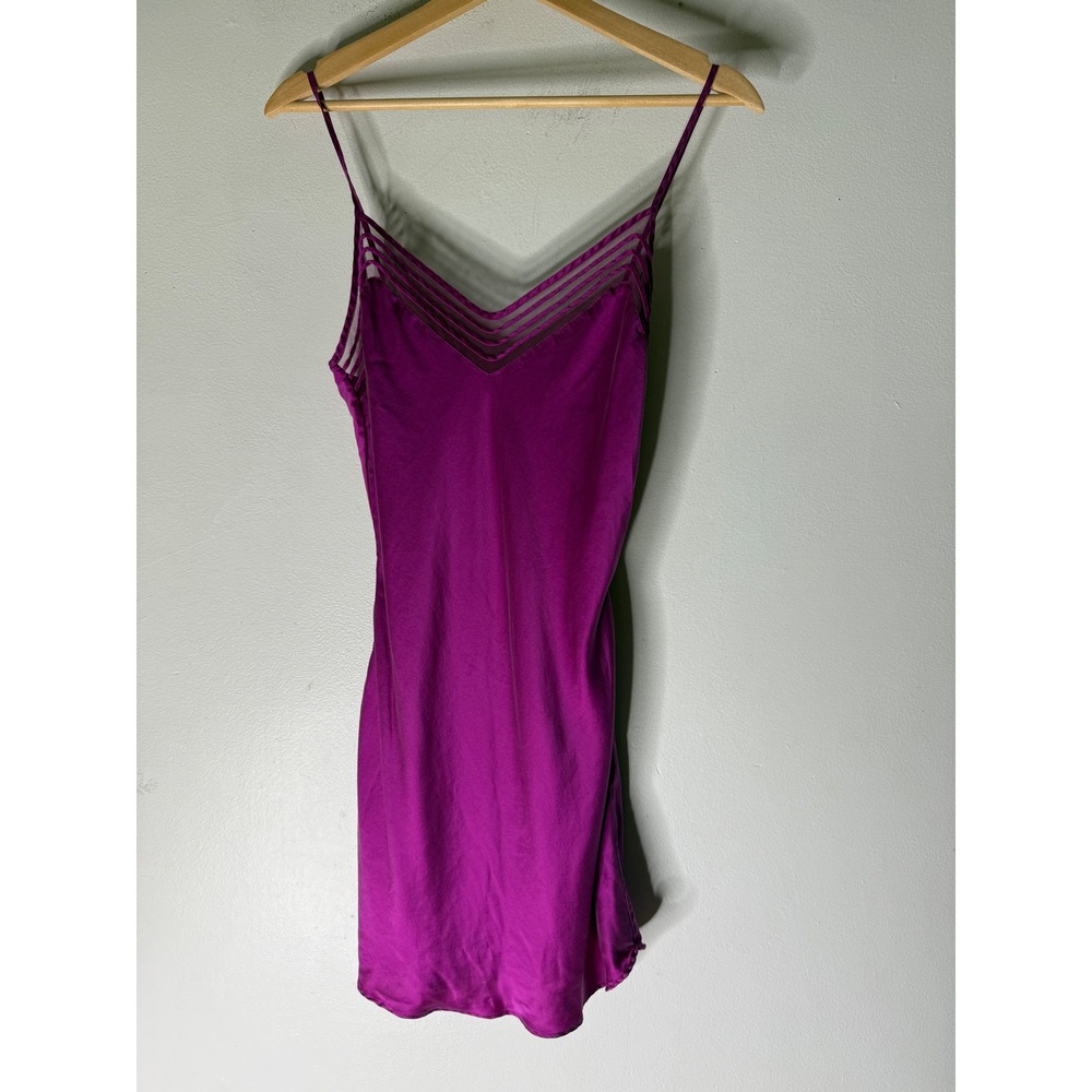 Victoria's‎ secret vintage 2001 silk slip dress magenta Fushia size small